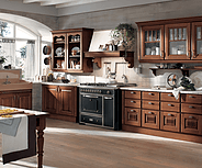 kitchen with brown wood doors