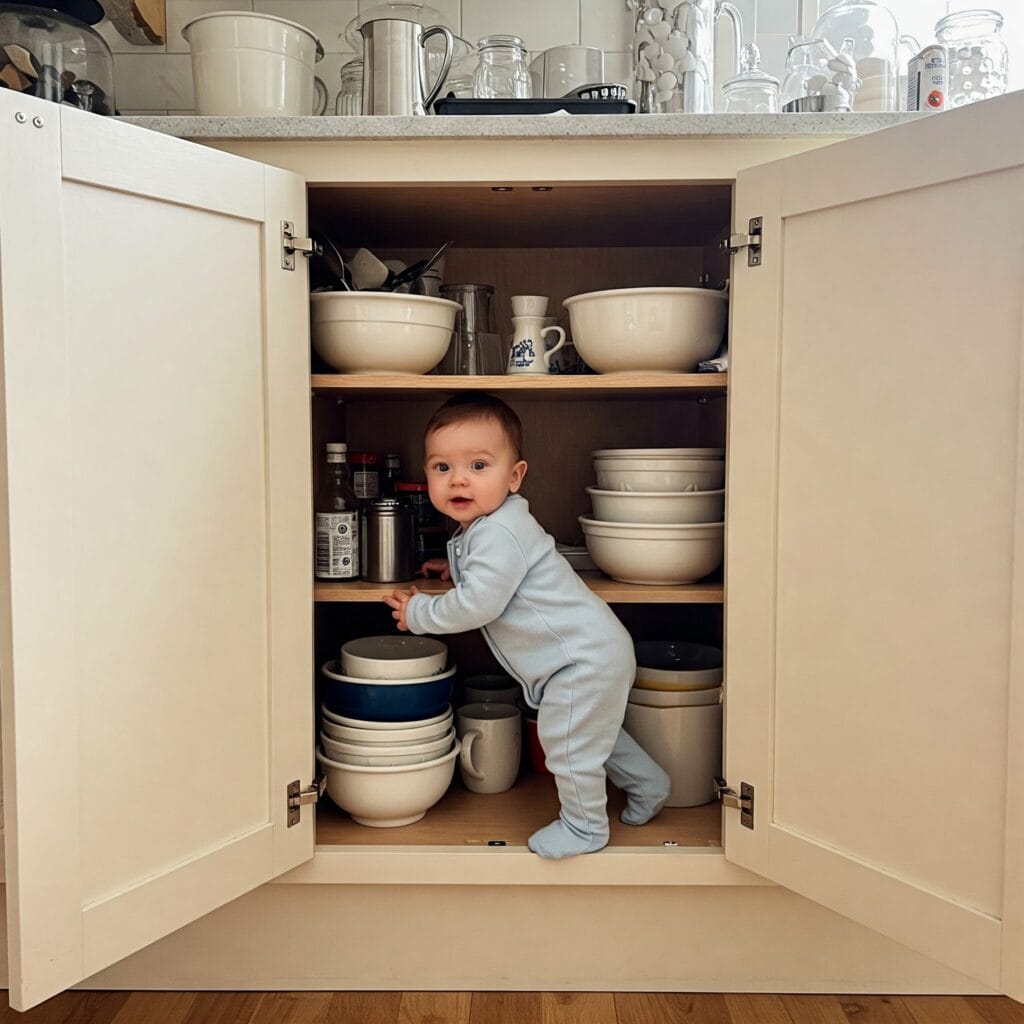 How to Keep My Baby Out of the Kitchen Cabinets?