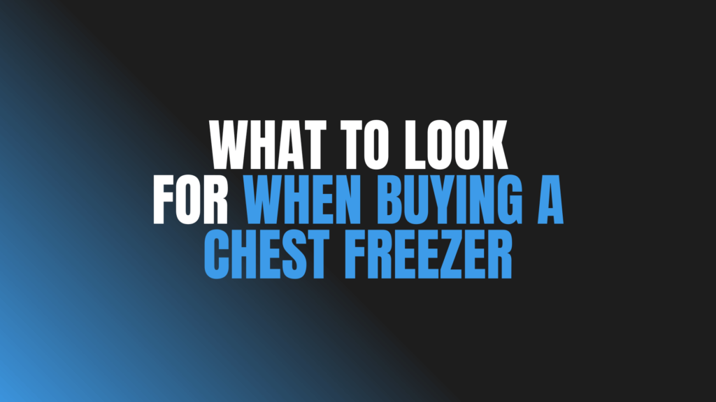 What to Look for When Buying a Chest Freezer