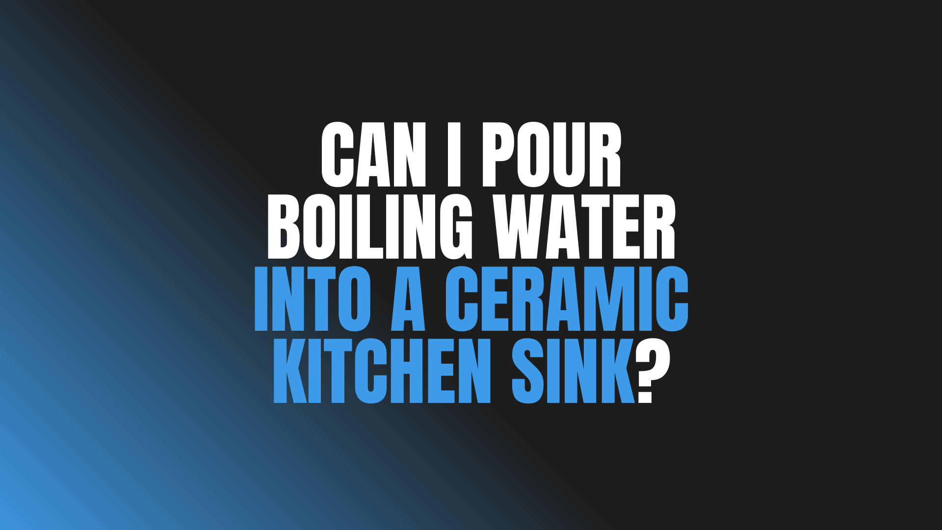 Can I Pour Boiling Water Into a Ceramic Kitchen Sink?