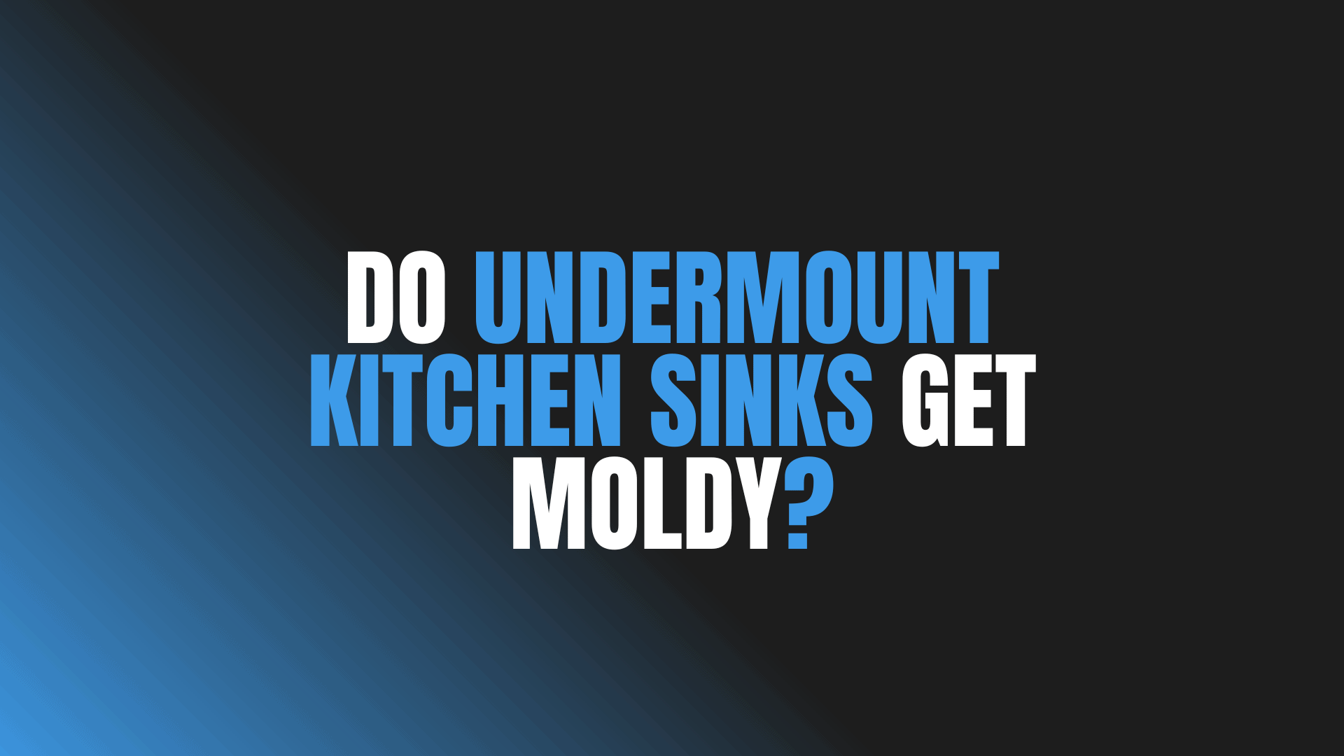 Do Undermount Kitchen Sinks Get Moldy?